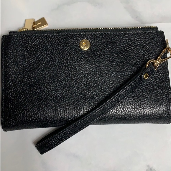 Michael Kors Adele double zip wristlet black - Picture 6 of 8